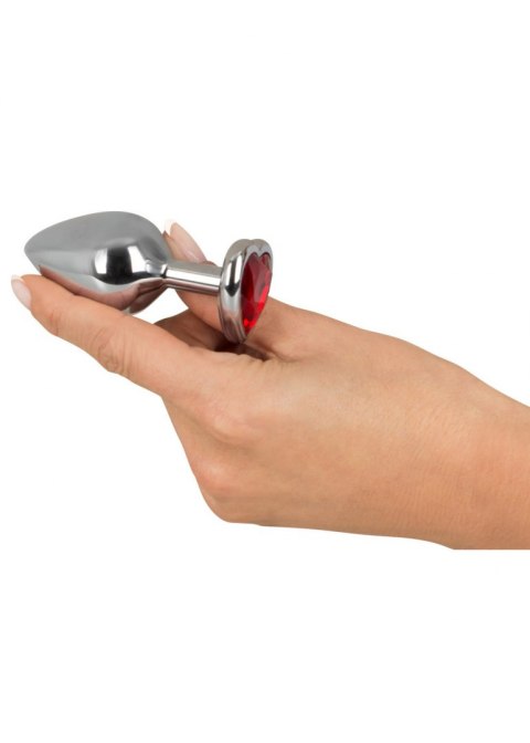 Ozdobny korek analny z sercem kryształek plug 8cm You2Toys