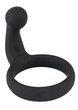 Pierścień na penisa erekcyjny z masażerem krocza Black Velvets