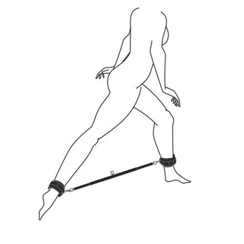 Kajdanki na drążki skórzane opaski wiązanie BDSM Easytoys