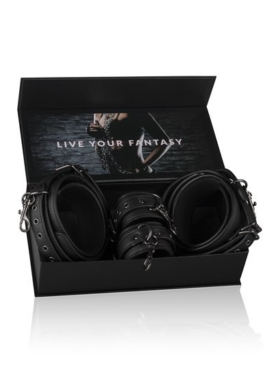 Zestaw BDSM kajdanki do krępowania rąk i ud bondage Easytoys