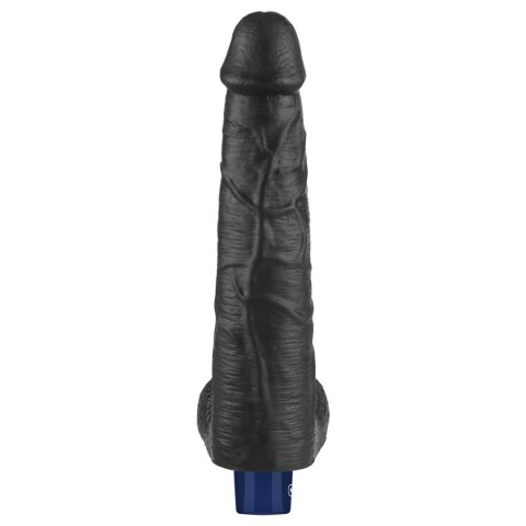 10.5" REAL SOFTEE Rechargeable TPE Vibrating Dildo(Black) Lovetoy