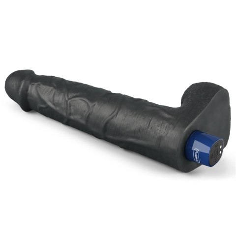 10.5" REAL SOFTEE Rechargeable TPE Vibrating Dildo(Black) Lovetoy
