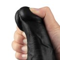 10.5" REAL SOFTEE Rechargeable TPE Vibrating Dildo(Black) Lovetoy