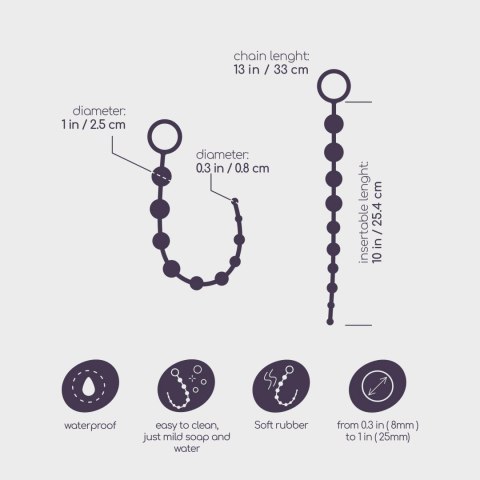 10 BEAD ANAL CHAIN CRUSHIOUS BLACK Crushious