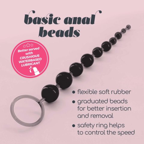 10 BEAD ANAL CHAIN CRUSHIOUS BLACK Crushious