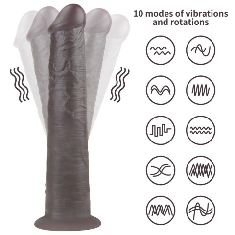 10'' Dual Layered Platinum Silicone Rotator Lovetoy