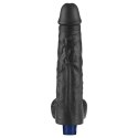 10" REAL SOFTEE Rechargeable TPE Vibrating Dildo(Black) Lovetoy