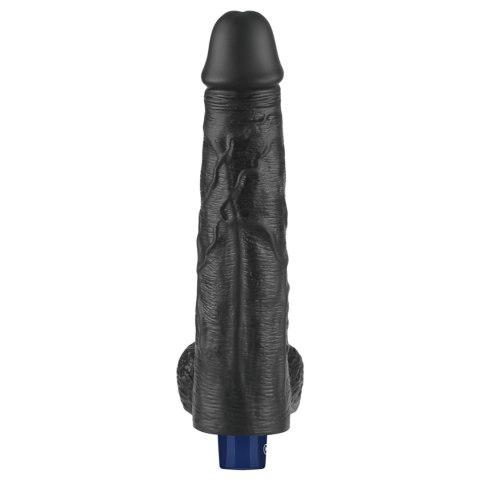 10" REAL SOFTEE Rechargeable TPE Vibrating Dildo(Black) Lovetoy