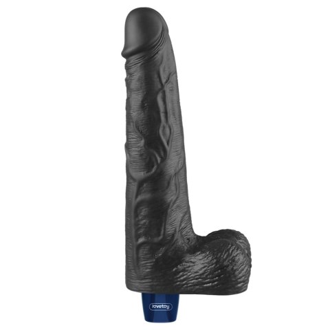 10" REAL SOFTEE Rechargeable TPE Vibrating Dildo(Black) Lovetoy