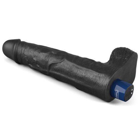 10" REAL SOFTEE Rechargeable TPE Vibrating Dildo(Black) Lovetoy