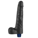 10" REAL SOFTEE Rechargeable TPE Vibrating Dildo(Black) Lovetoy