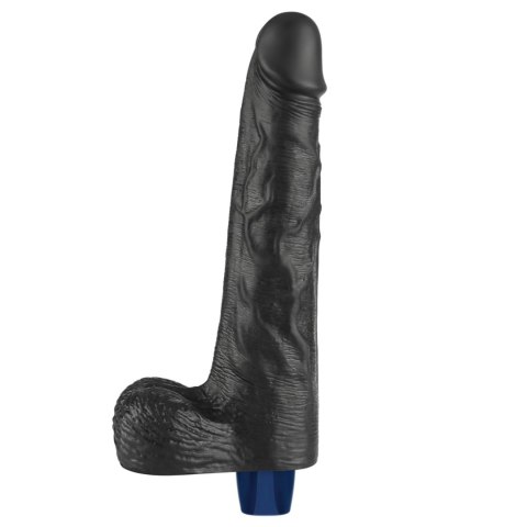 10" REAL SOFTEE Rechargeable TPE Vibrating Dildo(Black) Lovetoy