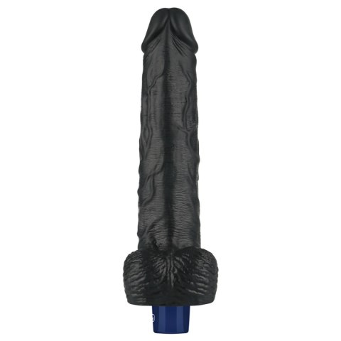 10" REAL SOFTEE Rechargeable TPE Vibrating Dildo(Black) Lovetoy