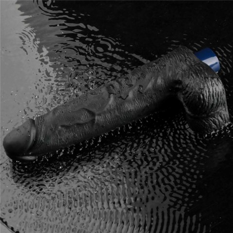 10" REAL SOFTEE Rechargeable TPE Vibrating Dildo(Black) Lovetoy