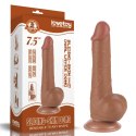 7.5'' Sliding Skin Dual Layer Dong Brown Lovetoy