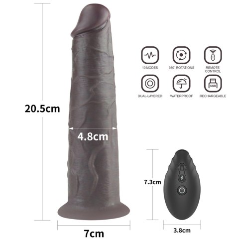 8.0'' Dual Layered Platinum Silicone Rotator Lovetoy