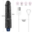 9.5" REAL SOFTEE Rechargeable TPE Vibrating Dildo(Black Lovetoy