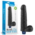 9" REAL SOFTEE Rechargeable TPE Vibrating Dildo(Black) Lovetoy