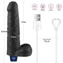 9" REAL SOFTEE Rechargeable TPE Vibrating Dildo(Black) Lovetoy
