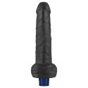 9" REAL SOFTEE Rechargeable TPE Vibrating Dildo(Black) Lovetoy
