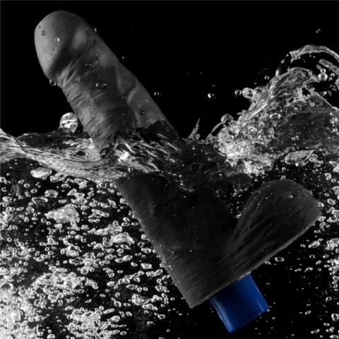 9" REAL SOFTEE Rechargeable TPE Vibrating Dildo(Black) Lovetoy