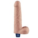 9" REAL SOFTEE Rechargeable TPE Vibrating Dildo(Flesh) Lovetoy