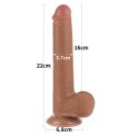 9'' Sliding Skin Dual Layer Dong Brown Lovetoy