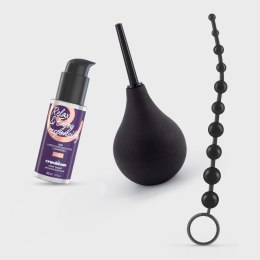 CRUSHIOUS ANAL THRILL ANAL DOUCHE 90ML WITH ANAL LUBRICANT 50ML AND 10 BEAD ANAL CHAIN Crushious
