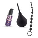 CRUSHIOUS ANAL THRILL ANAL DOUCHE 90ML WITH ANAL LUBRICANT 50ML AND 10 BEAD ANAL CHAIN Crushious