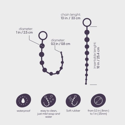 CRUSHIOUS ANAL THRILL ANAL DOUCHE 90ML WITH ANAL LUBRICANT 50ML AND 10 BEAD ANAL CHAIN Crushious