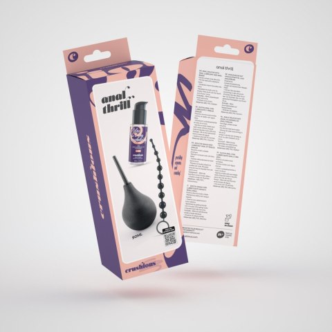 CRUSHIOUS ANAL THRILL ANAL DOUCHE 90ML WITH ANAL LUBRICANT 50ML AND 10 BEAD ANAL CHAIN Crushious