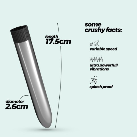 CRUSHIOUS CLASSIC VIBE VIBRATOR SILVER Crushious