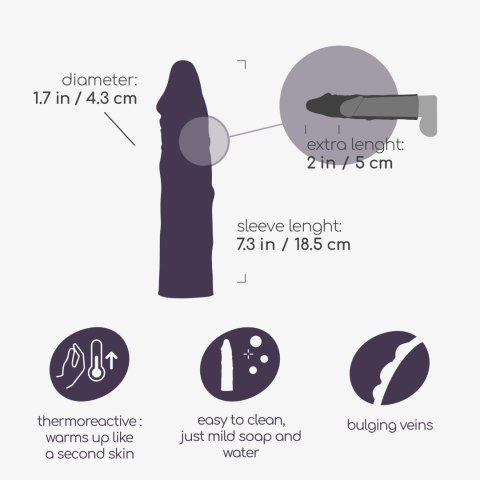 CRUSHIOUS THE MACHO REALISTIC PENIS SLEEVE WITH 2" EXTENSION Crushious