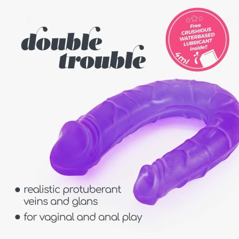 DOUBLE TROUBLE DOUBLE HEAD DILDO CRUSHIOUS PURPLE Crushious