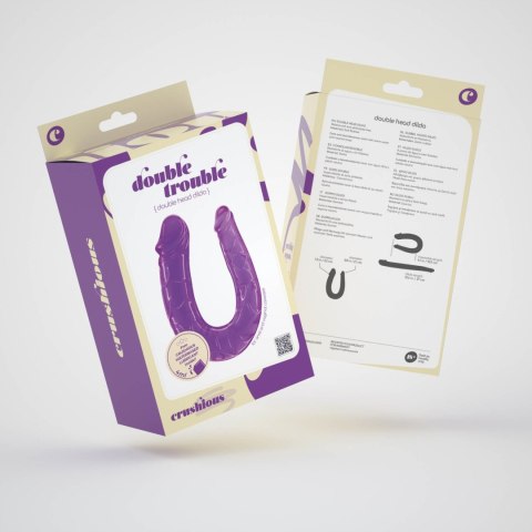 DOUBLE TROUBLE DOUBLE HEAD DILDO CRUSHIOUS PURPLE Crushious