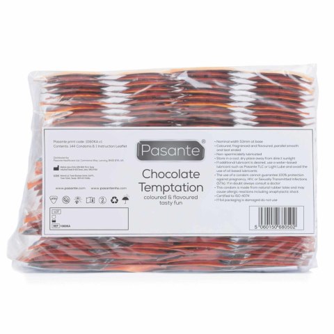 Pasante Chocolate Condoms Bulk Packs 144 pcs Pasante
