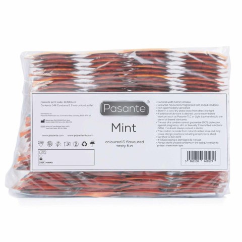 Pasante Mint Tingle Condoms Bulk Packs 144 psc Pasante