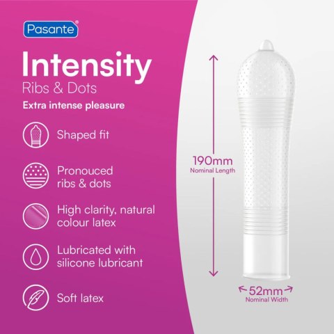 Pasante Ribs & Dots/Intensity Condoms 12 pcs Pasante