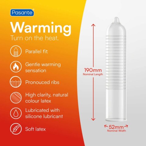 Pasante Warming Condoms Bulk Packs 144 pcs Pasante