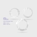 TRIPLE BEAD COCKRING SET CLEAR CRUSHIOUS Crushious