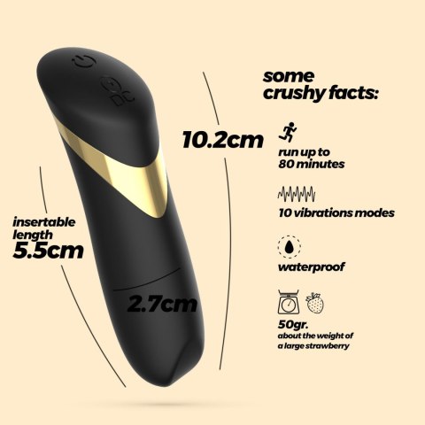 CRUSHIOUS BLINDERS RECHARGEABLE VIBRATING BULLET BLACK Crushious