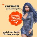 CRUSHIOUS CARMEN THE FEMME FATALE EBONY INFLATABLE DOLL Crushious