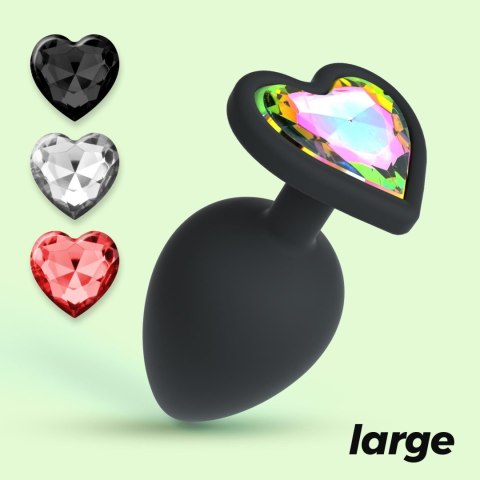CRUSHIOUS CUORE LARGE ANAL PLUG WITH 4 INTERCHANGEABLE JEWELS Crushious