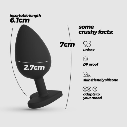 CRUSHIOUS CUORE SMALL ANAL PLUG WITH 4 INTERCHANGEABLE JEWELS Crushious