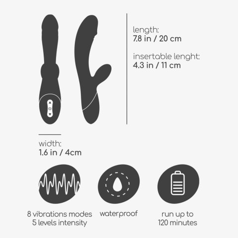 CRUSHIOUS DARE DONG RECHARGEABLE RABBIT VIBRATOR Crushious