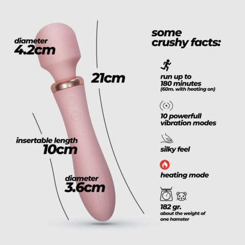 CRUSHIOUS DUAL MASSAGE WAND JINX ROSE WIN Crushious