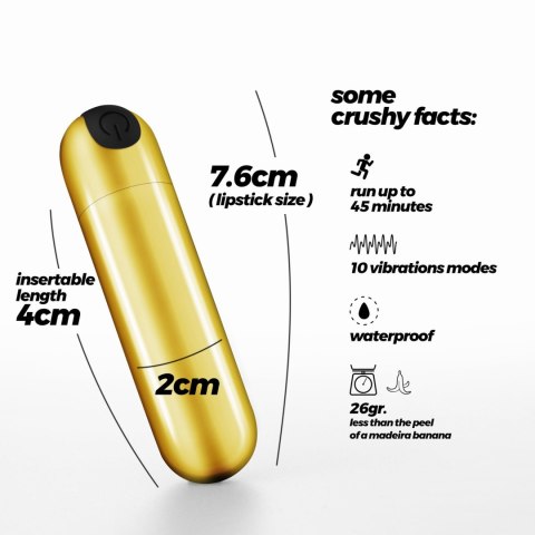 CRUSHIOUS IMOAN RECHARGEABLE VIBRATING BULLET GOLDEN Crushious