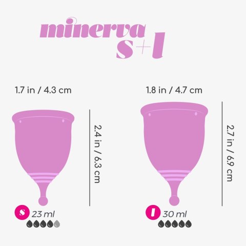 CRUSHIOUS MINERVA S + L MENSTRUAL CUPS WITH POUCH Crushious
