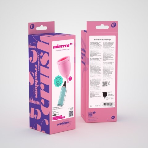 CRUSHIOUS MINERVA XS MENSTRUAL CUP WITH POUCH AND TOY CLEANER 150 ML Crushious