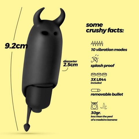 CRUSHIOUS O-PET DEVIL WITH 10 VIBRATION BULLET BLACK Crushious